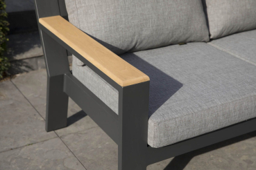 Preview: EXOTAN® Gartenlounge-Set Valerie Rechts Anthrazit / Nanotex
